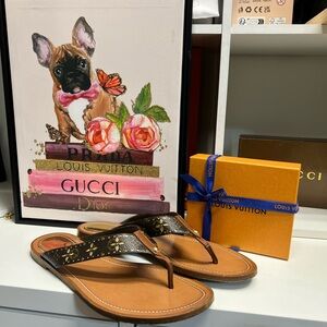 🔥🔥 Authentic Louis Vuitton Monogram Sandals size 39.5 EUC